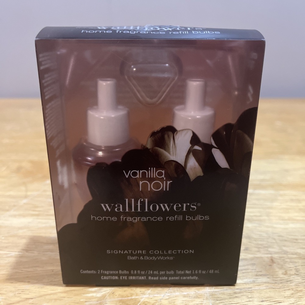 Bath & Body Works Vanilla Noir Wallflowers Refill Bulbs 2ct New in Box!